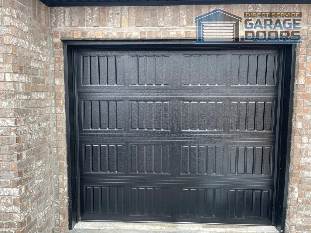 standard garage door black