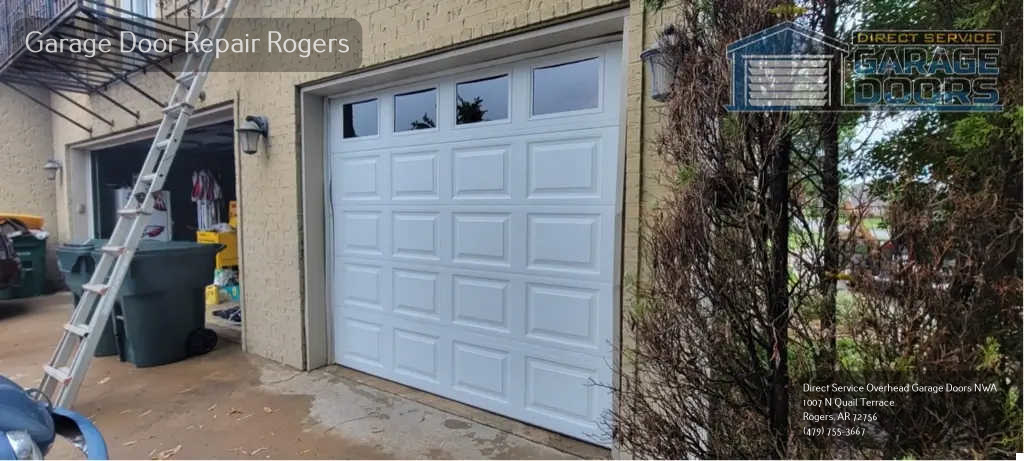 Replacement Garage Door After Car Impact in Rogers AR