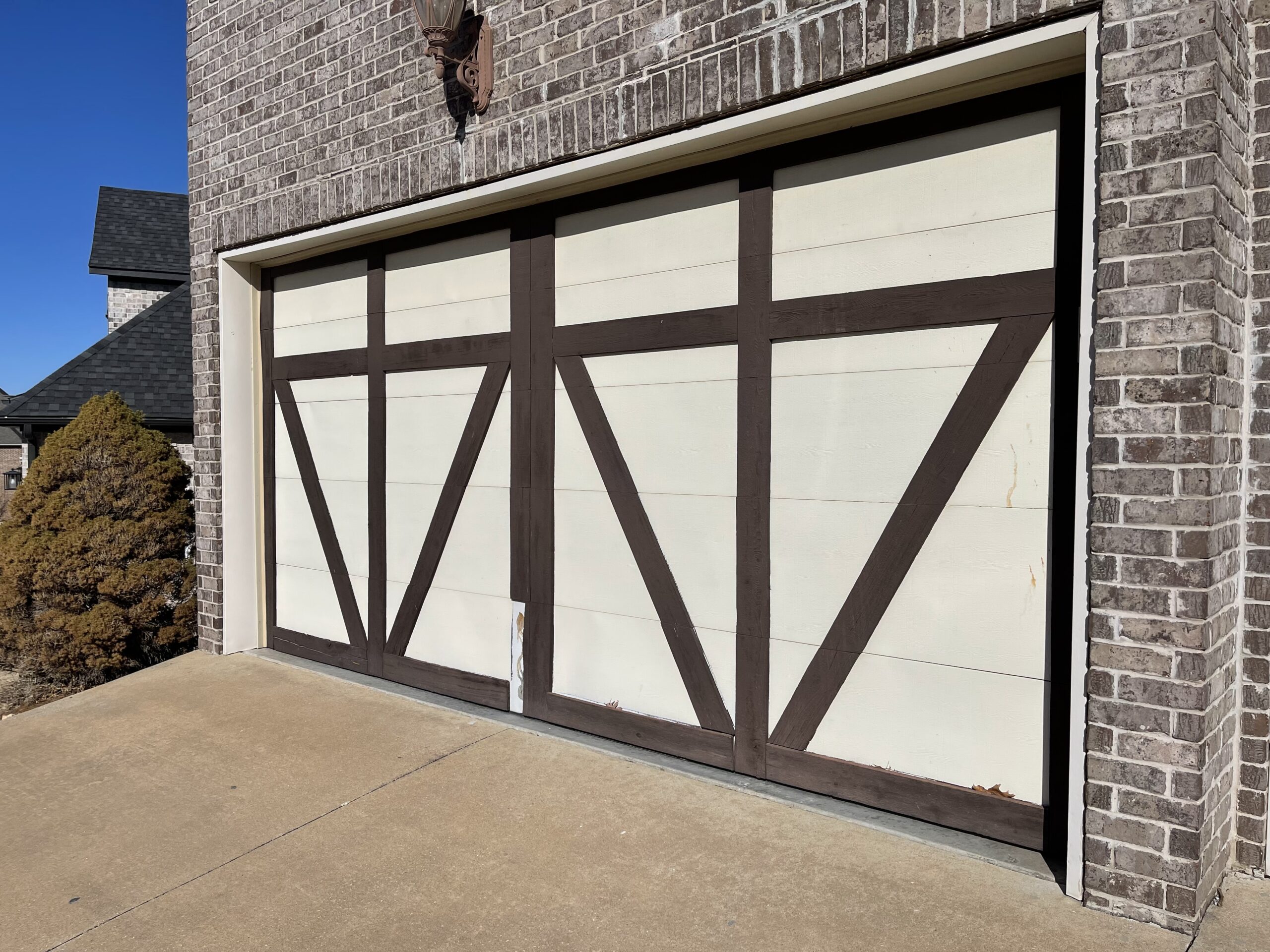 Custom wood overlay garage door — Direct Service Little Rock AR