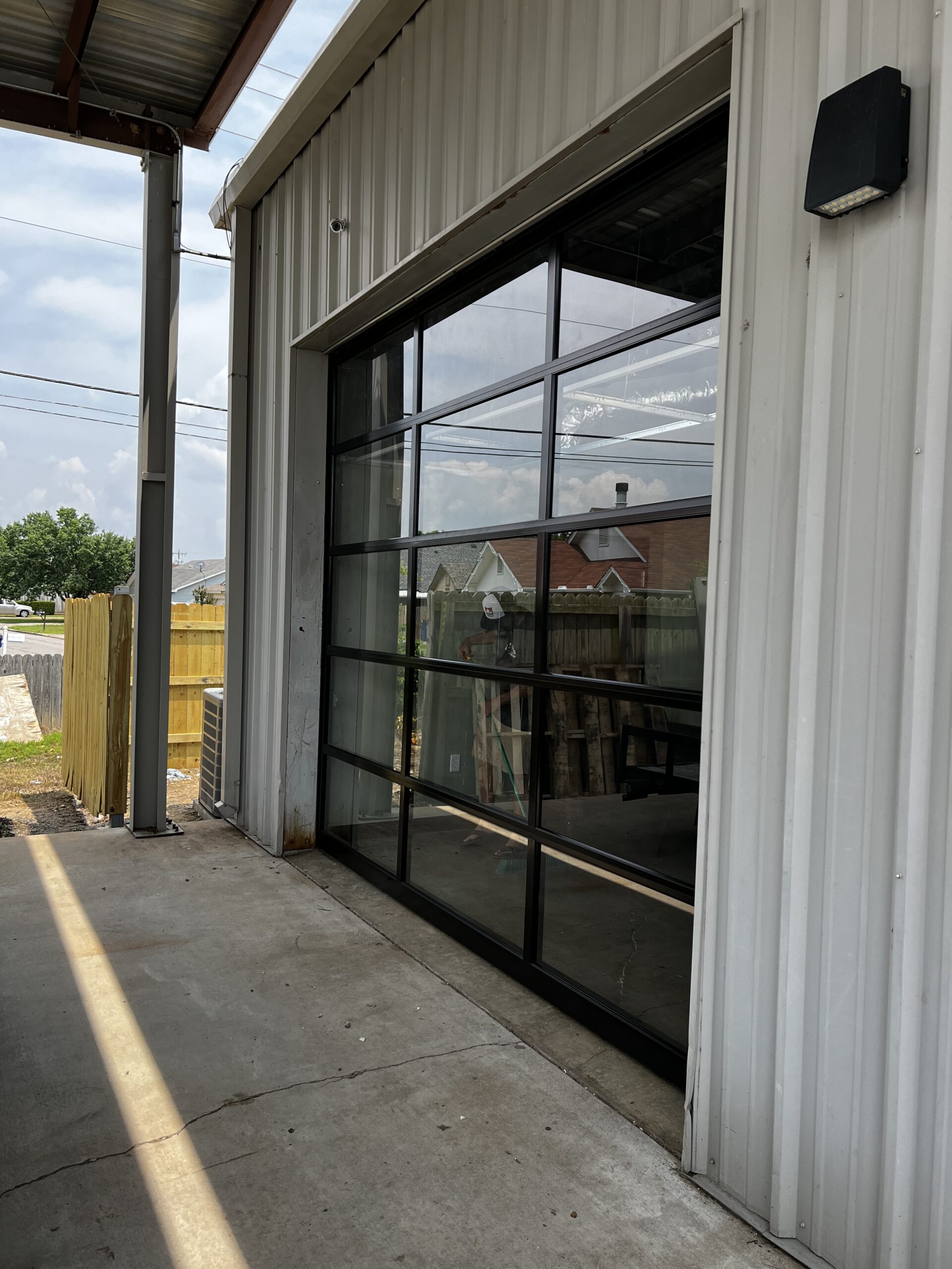 Full view aluminum and glass garage door — Direct Service Little Rock AR