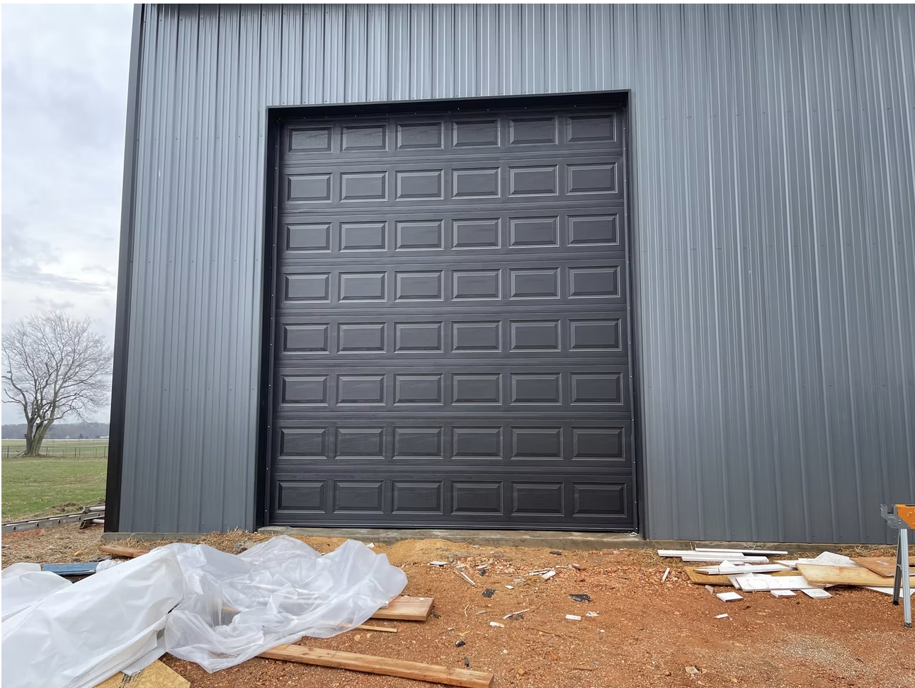 Glass panel garage door commercial builder install