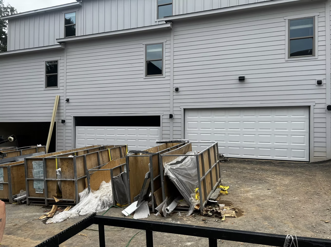 Standard garage door new construction install