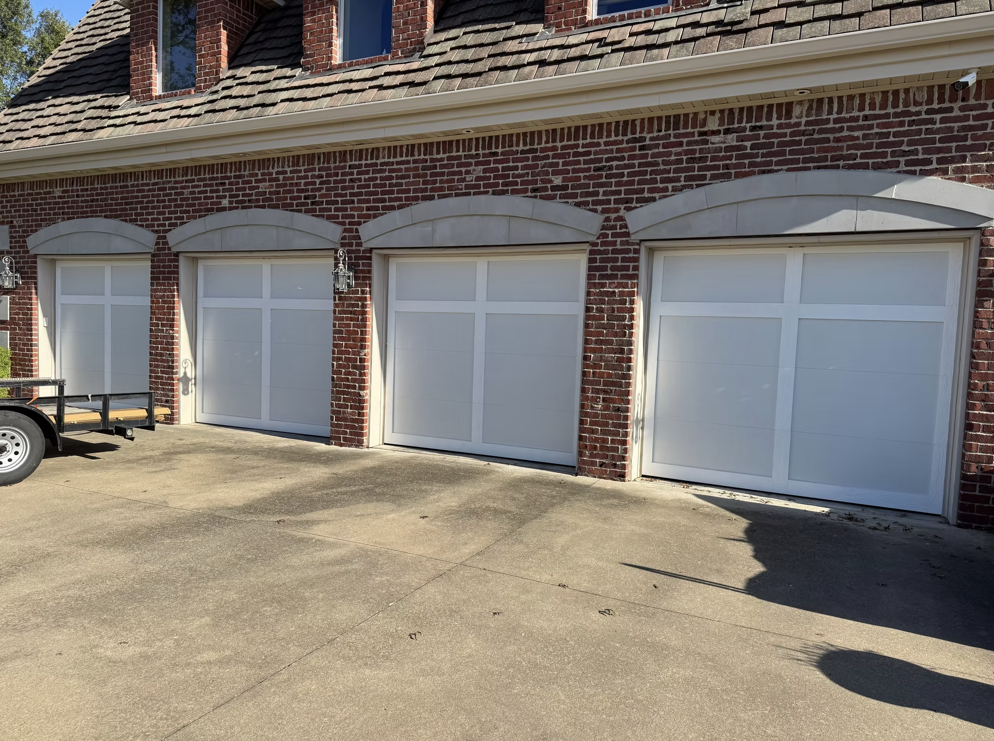 Custom carriage house garage door builder install