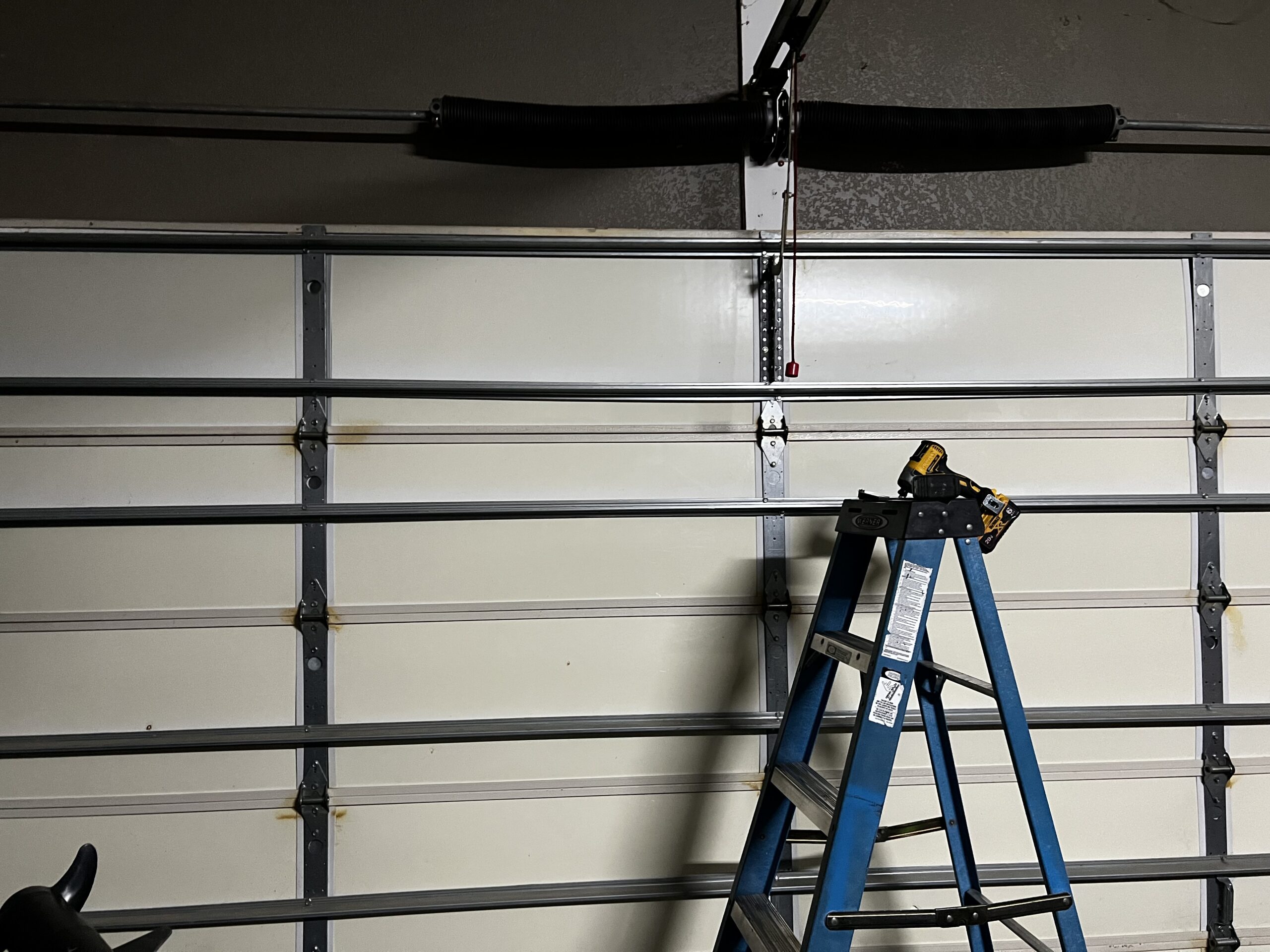 Multi-spring torsion system on custom garage door — Direct Service Little Rock AR